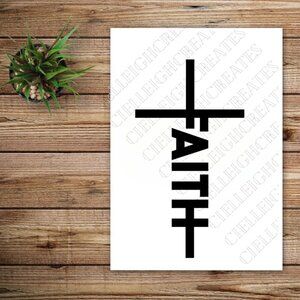 *2 for $20* Faith Cross vinyl decal Sticker Handcrafted